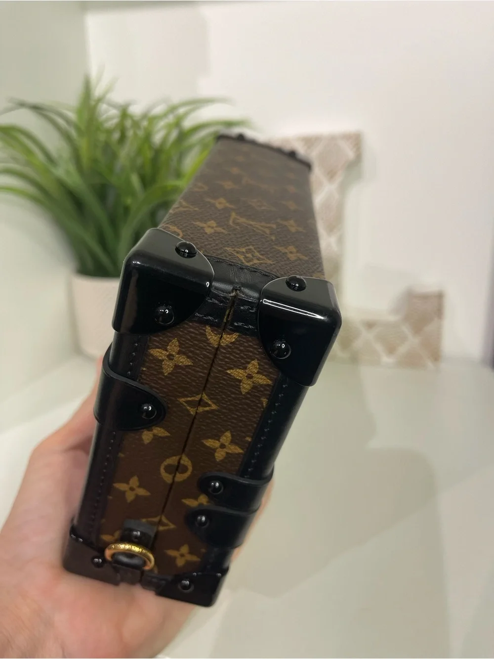 Louis Vuitton Brown Monogram Petite Malle Crossbody Bag